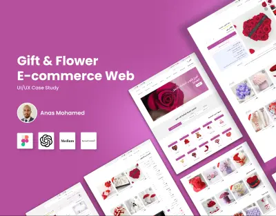 تصميم متجر إلكتروني متخصص في بيع الهدايا والزهو