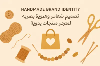 تصميم شعار وهوية بصرية مميزة لمتجر منتجات هاند ميد تعكس الإبداع والدفء