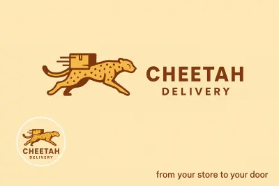 تصميم هوية بصرية احترافية لشركة شحن Cheetah Delivery