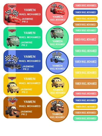 school stickers for name tags