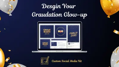 تصميم هوية لحفلات التخرج للسوشيال ميديا