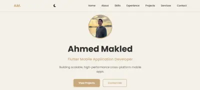 تصميم وتطوير موقع Portfolio شخصي احترافي