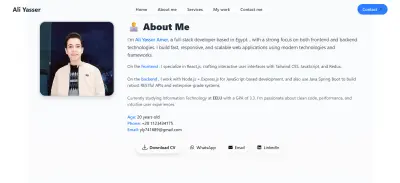 موقع Portfolio شخصي