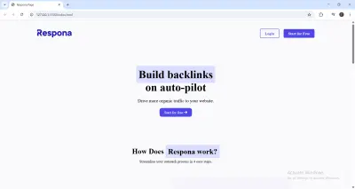 web page using html, css