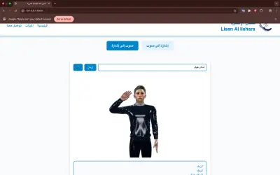 مشروع "لسان الإشارة" (LISAN AL ISHARA): نظام ترجمة من لغه الاشاره الي صوت والعكس