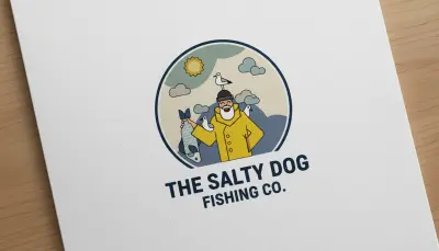 تصميم شعار لشركة أسماك باستخدام برنامج Illustrator