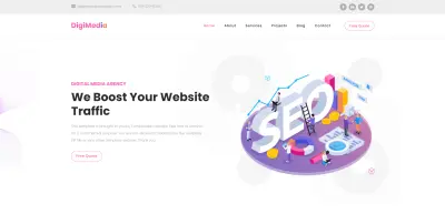 موقع تعريفي احترافي لشركة تسويق رقمي