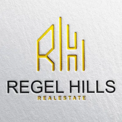 شعار أحترافي لشركة "Regel Hills" | حداثة معمارية لعلامة عقارية فاخرة