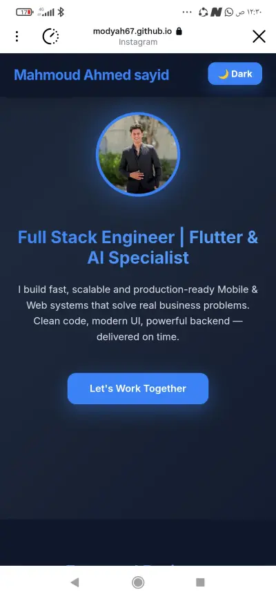 Modern Responsive Portfolio Website with Dark/Light Mode