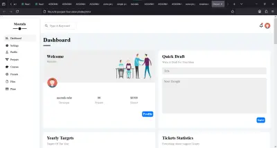 تصميم واجهة Dashboard احترافية وسريعة باستخدام HTML وCSS