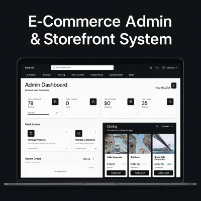 متجر إلكتروني متكاملة بنظام إدارة متقدم (E-Commerce Admin & Storefront System)