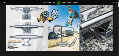 متجر إلكتروني متخصص في معدات التزلج (Skateboarding).