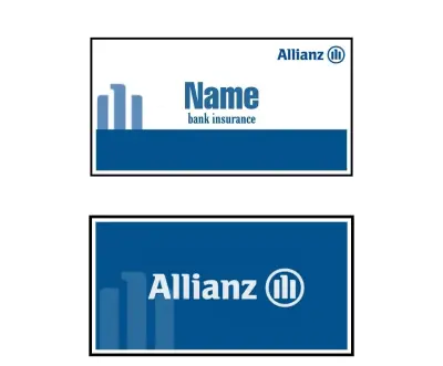 كارت شخصي احترافي لموظفي شركة Allianz المتخصصة في التأمين البنكي