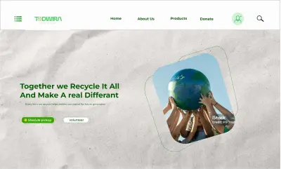 تصميم موقع اعادة تدوير