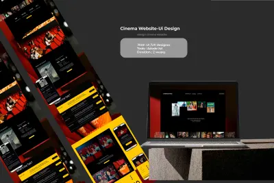 تصميم واجهة موقع سينما متكاملة (Responsive + Design System + Prototype) باستخدام Figma
