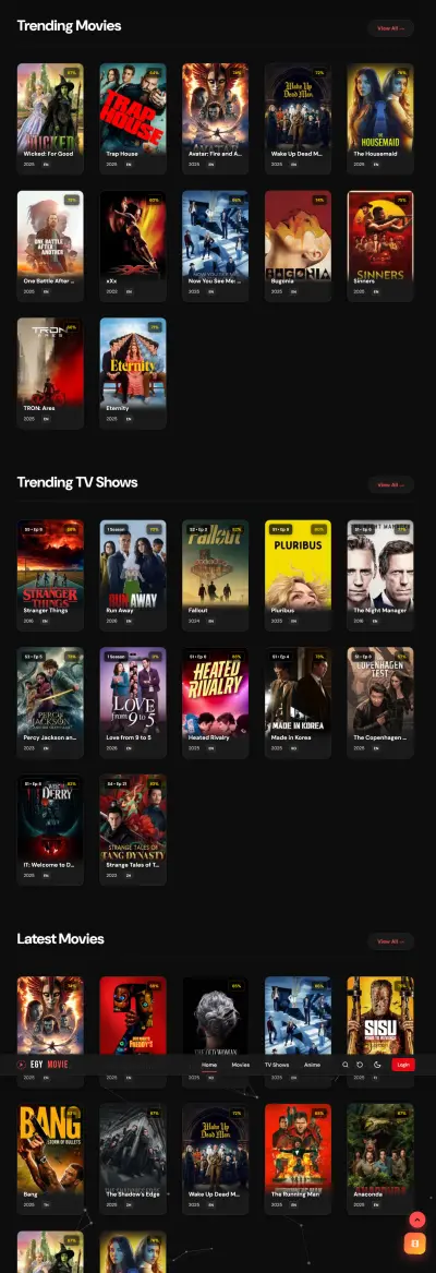 EGY Movie App – React Web Application with Appwrite Backend