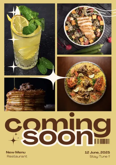 إعلان تشويقي لمنيو جديد