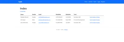 تطوير نظام إدارة المتدربين والمسارات والدورات باستخدام ASP.NET Core MVC وEF Core