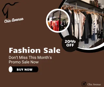 تصميم منشور ترويجي لعرض أزياء "Chic Avenue