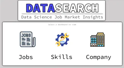 لوحة معلومات تحليل سوق العمل لعلوم البيانات باستخدام Power BI.