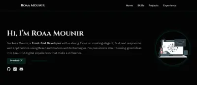Portfolio Website – Roaa Mounir