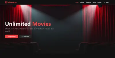 CineVerse – موقع أفلام متكامل بـ ASP.NET MVC