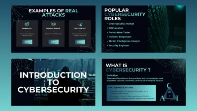 عمل عرض بوربوينت احترافي في مجال الأمن السيبراني