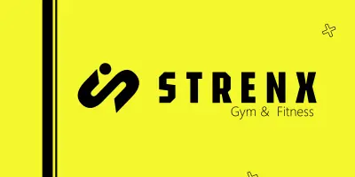 هوية بصرية تعكس القوة والانضباط – STRENX Gym & Fitness