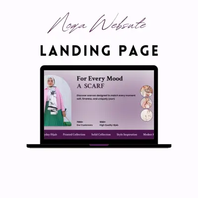 تصميم Landing Page (واجهة هبوط) لمتجر طرح مشجّرة وسادة بأسلوب أنيق وجذاب
