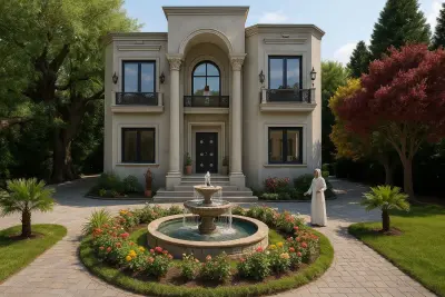 تصميم واجهات خارجية عصرية وكلاسيكية للفيلات والمباني السكنية