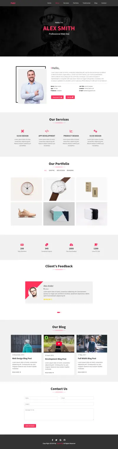 تصميم موقع شخصي احترافي لعرض المهارات والمشاريع باستخدام HTML وCSS