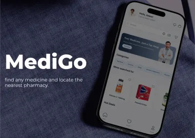 تصميم تجربة وواجهة مستخدم لتطبيق البحث عن الأدوية.