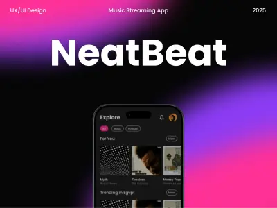 تصميم تجربة وواجهة مستخدم لتطبيق موسيقى