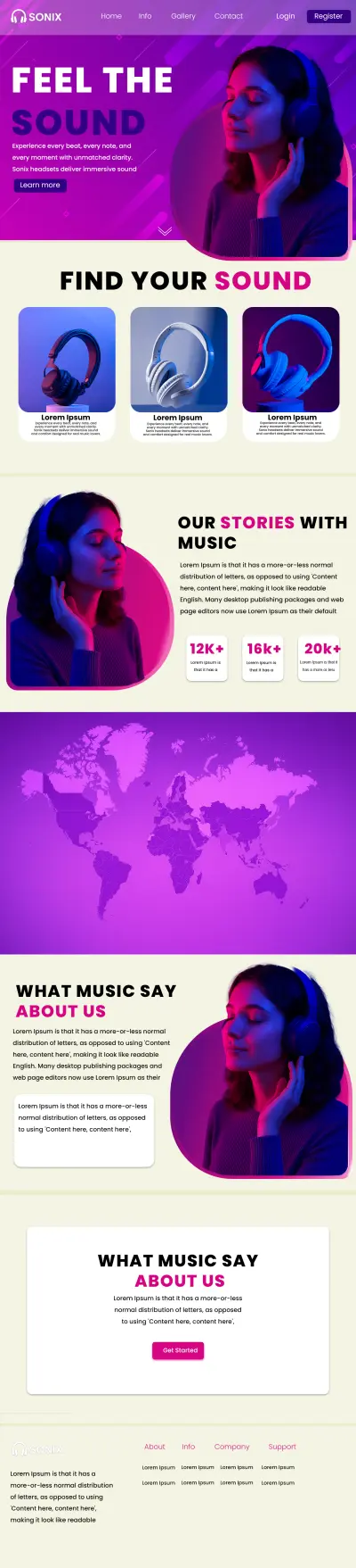 Sonix – موقع تجربة موسيقية غامرة