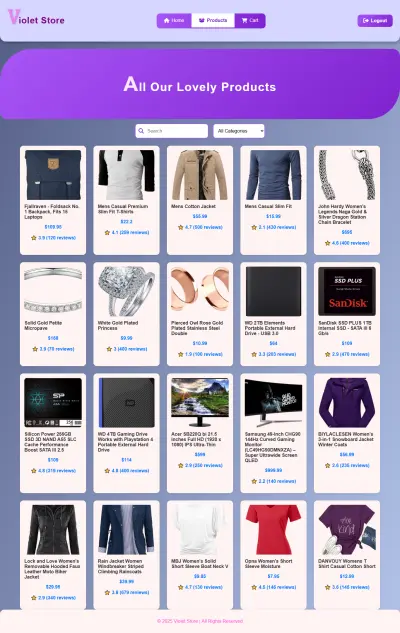 E-commerce product page(VOILET)