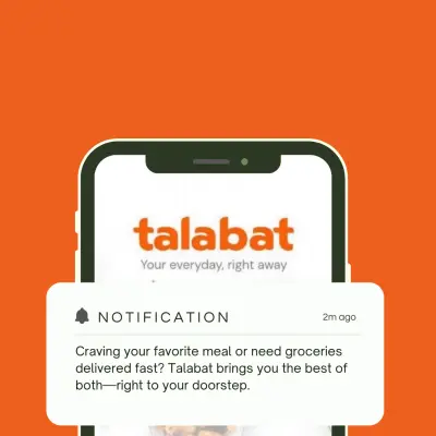 صورة العمل talabat app mockup