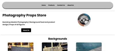 تصميم موقع لـ Photography Props Store