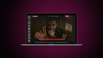 تصميم صفحة هبوط Landing Page لموقع أفلام متجاوب مع جميع الشاشات (Responsive) .