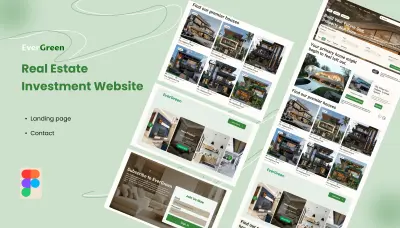 تصميم صفحة هبوط لموقع عقارات Real Estate