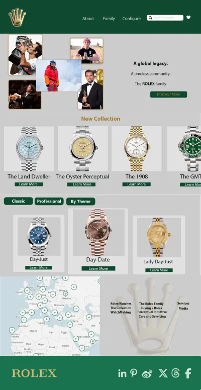 تصميم صفحة هبوط افتراضية لموقع Rolex