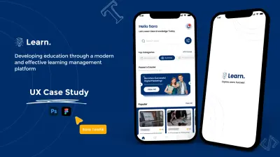 تصميم UI/UX لتطبيق نظام إدارة التعلم (LMS)