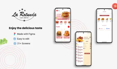 تصميم UI/UX لتطبيق مطعم لطلب الطعام أونلاين