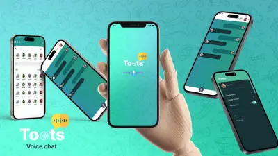 تصميم تجربة مستخدم وواجهات تطبيق فويس شات (Voice Chat App UX/UI)