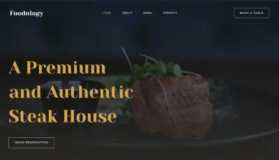 Foodology موقع مطعم متكامل