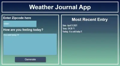 Weather journal app