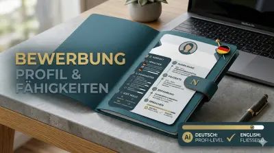 سيرة ذاتية احترافية (Infographic CV) باللغة الألمانية والإنجليزية لمصممة جرافيك وكاتبة محتوى