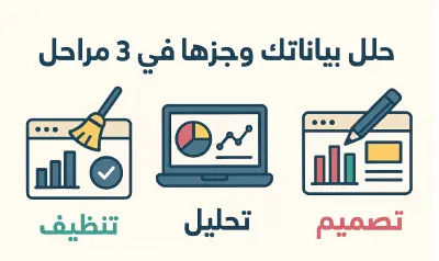 تحليل بياناتك وتجهيزها في 3 خطوات (تنظيف - تحليل - تصميم)