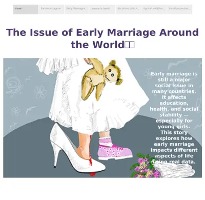 تحليل عالمي لتأثير الزواج المبكر على الجوانب الاجتماعية والاقتصادية باستخدام Tableau