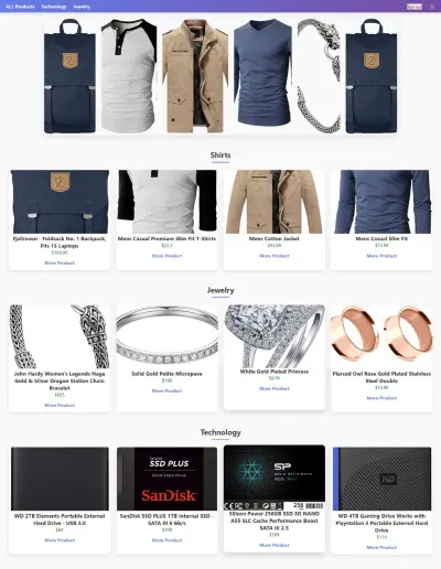 متجر الكتروني لبيع الملابس واكسسورات