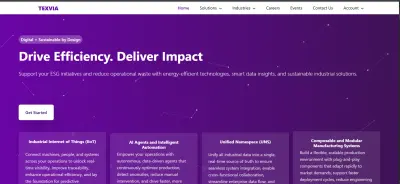 موقع تعريفي لشركة ناشئة تسمى